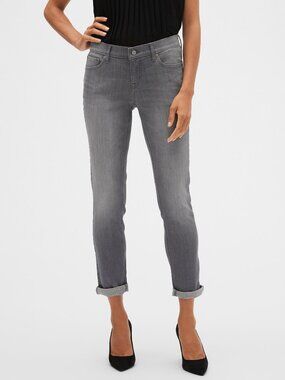 NWT Banana Republic Girlfriend Grey Denim Cuffed Leg Jeans Size 29/8